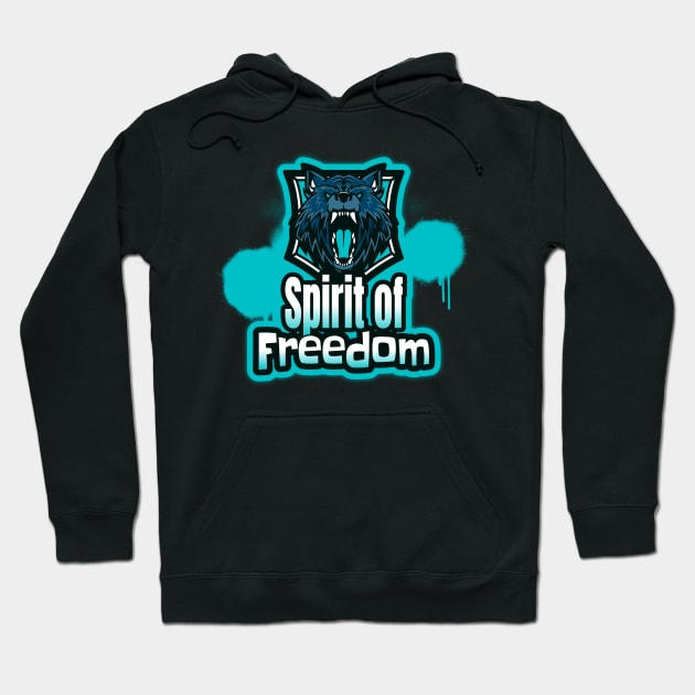 Spirit of freedom inspired by wolf Hoodie by Wolf Clothing Co